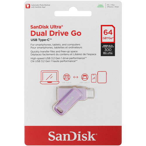 Купить Память OTG USB Flash 64 ГБ SanDisk Ultra Dual Drive Go [SDDDC3-064G-G46L] в интернет-магазине DNS. Характеристики, цена SanDisk Ultra Dual Drive Go | 5635915.