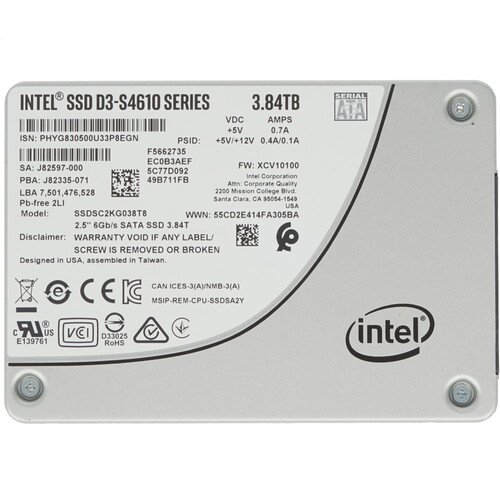 Купить 3840 ГБ Серверный SSD Intel D3-S4610 Series [SSDSC2KG038T801] в интернет-магазине DNS. Характеристики, цена Intel D3-S4610 Series | 1372459.