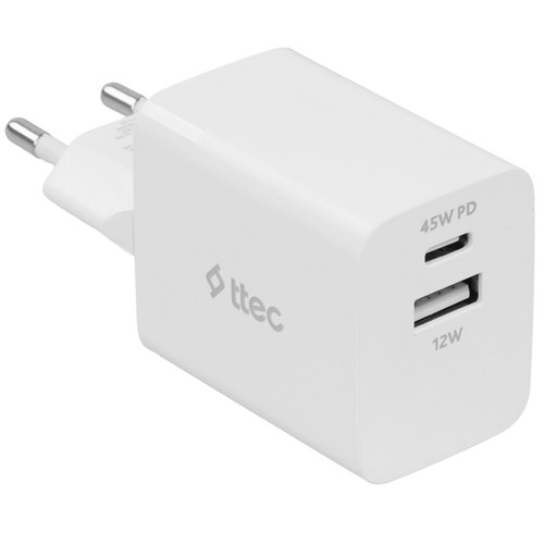 Купить Сетевое зарядное устройство SmartCharger Duo PD 45W белый в интернет-магазине DNS. Характеристики, цена SmartCharger Duo PD 45W | 9140729.