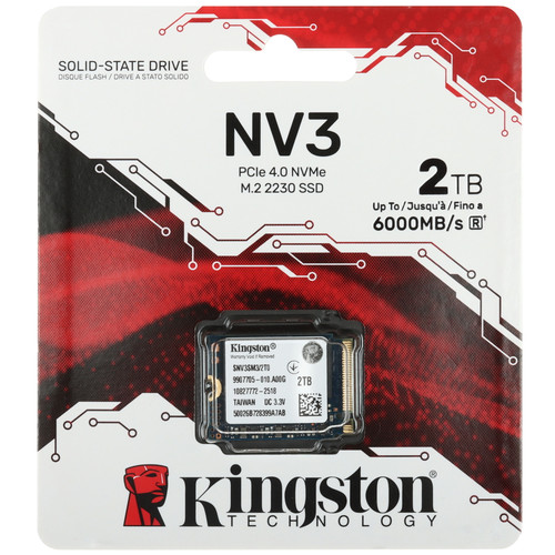Купить 2000 ГБ M.2 NVMe накопитель Kingston NV3 [SNV3SM3/2T0] в интернет-магазине DNS. Характеристики, цена Kingston NV3 | 5632847.