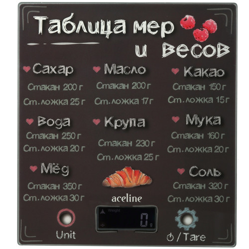 Купить Кухонные весы Aceline GM-20B черный в интернет-магазине DNS. Характеристики, цена Aceline GM-20B | 9100287.