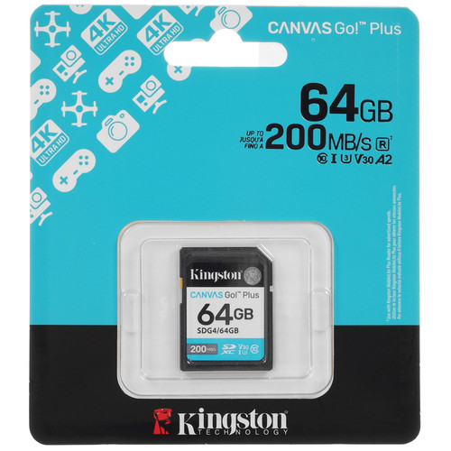 Купить Карта памяти Kingston SDXC 64 ГБ [SDG4/64GB] в интернет-магазине DNS. Характеристики, цена  | 5634448.