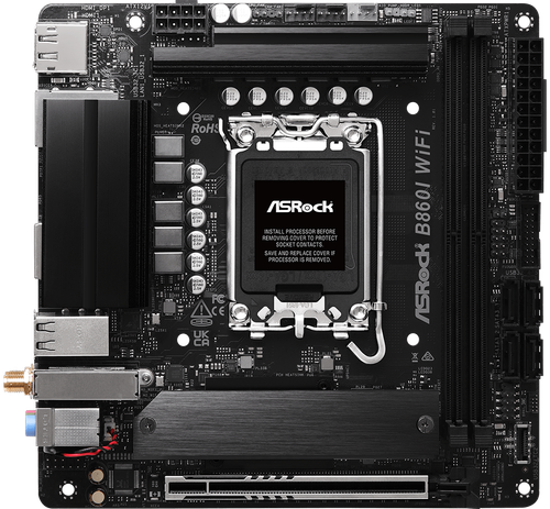Купить Материнская плата ASRock B860I WiFi в интернет-магазине DNS. Характеристики, цена ASRock B860I WiFi | 9240410.