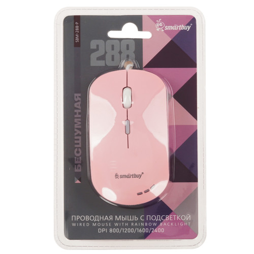 Купить Мышь проводная Smartbuy 288 [SBM-288-P] розовый в интернет-магазине DNS. Характеристики, цена Smartbuy 288 | 9190265.