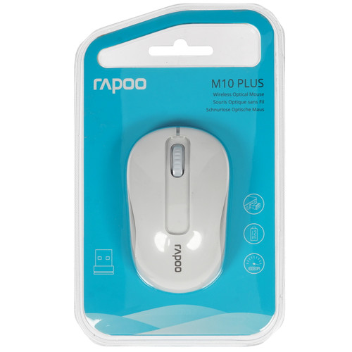 Купить Мышь беспроводная RAPOO M10 Plus [1140085] белый в интернет-магазине DNS. Характеристики, цена RAPOO M10 Plus | 4714027.