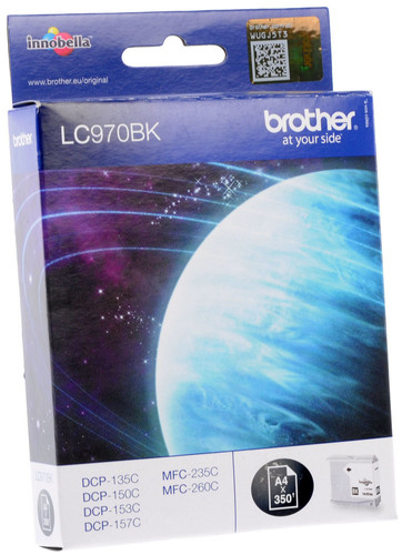 Купить Картридж Brother (LC-970BK) для DCP-135C/150C, MFC-235C/260С Black (350стр.) (Ориг.) в интернет-магазине DNS. Характеристики, цена  | 0104058.