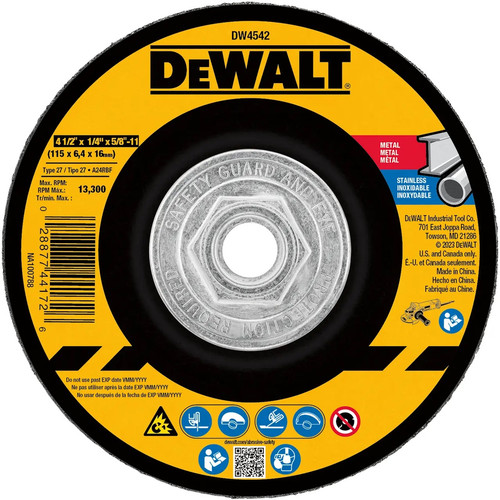 Купить Диск обдирочный DeWalt DW4542 в интернет-магазине DNS. Характеристики, цена DeWalt DW4542 | 5939873.