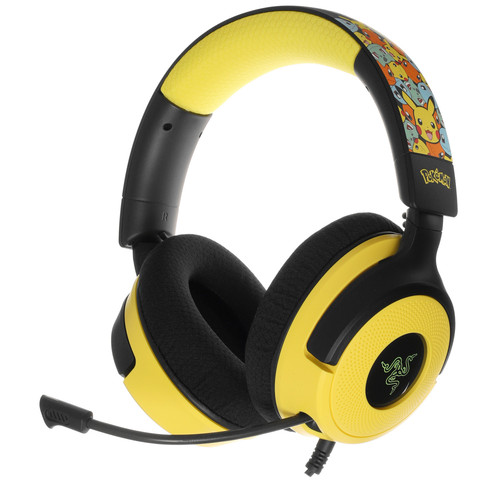 Купить Проводные наушники Razer Kraken V4 X Pokémon Kanto Starters Edition  желтый 2024 в интернет-магазине DNS. Характеристики, цена Razer Kraken V4 X Pokémon Kanto Starters Edition | 5636722.