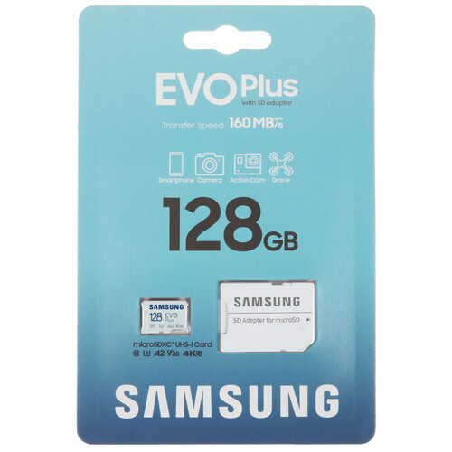 Купить Карта памяти Samsung EVO Plus microSDXC 128 ГБ [MB-MC128SA/APC] в интернет-магазине DNS. Характеристики, цена  | 5463939.