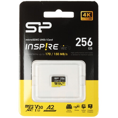 Купить Карта памяти Silicon Power Inspire microSDXC 256 ГБ [SP256GBSTXLA2V1N] в интернет-магазине DNS. Характеристики, цена  | 5640188.