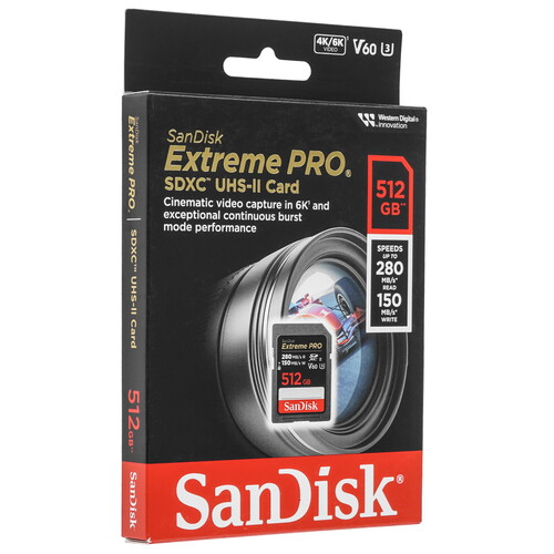 Купить Карта памяти SanDisk Extreme Pro SDXC 512 ГБ [SDSDXEP-512G-GN4IN] в интернет-магазине DNS. Характеристики, цена  | 5470865.