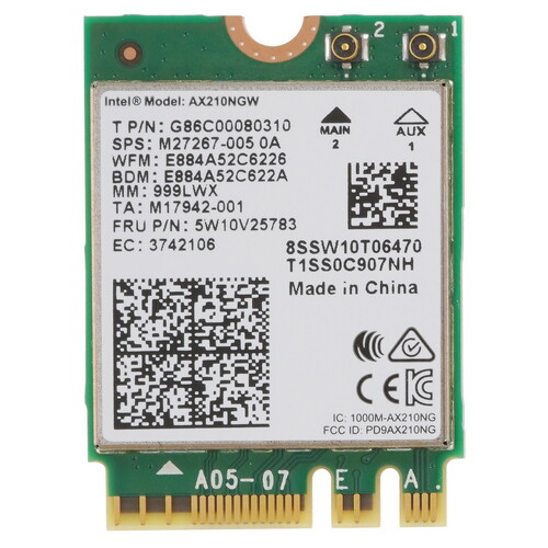 Купить Wi-Fi адаптер + Bluetooth Intel Wi-Fi 6 AX210.NGWG в интернет-магазине DNS. Характеристики, цена Intel Wi-Fi 6 AX210.NGWG | 4883265.