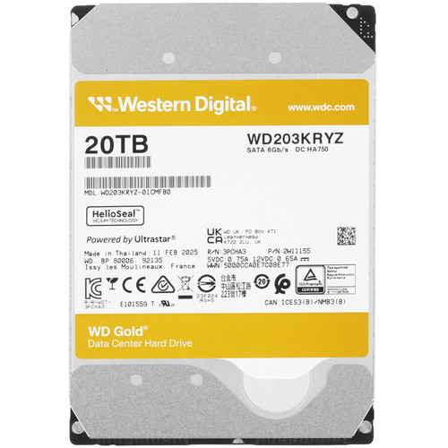 Купить 20 ТБ Жесткий диск WD Gold [WD203KRYZ] в интернет-магазине DNS. Характеристики, цена WD Gold | 5638088.