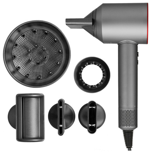 Купить Фен Super hair dryer HD-08 серый/красный в интернет-магазине DNS. Характеристики, цена Super hair dryer HD-08 | 9137462.