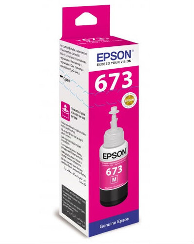 Купить Чернила водорастворимые Epson T6733 пурпурный в интернет-магазине DNS. Характеристики, цена Epson T6733 | 0135183.
