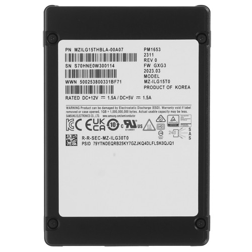 Купить 15360 ГБ Серверный SSD Samsung PM1653 [MZILG15THBLA] в интернет-магазине DNS. Характеристики, цена Samsung PM1653 | 5435712.