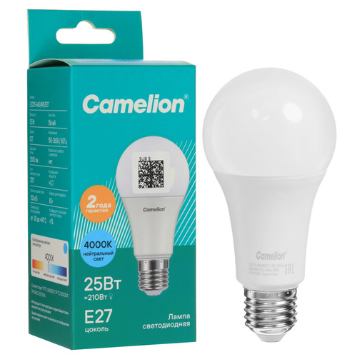 Купить Лампа светодиодная Camelion LED25-A65/845/E27 в интернет-магазине DNS. Характеристики, цена Camelion LED25-A65/845/E27 | 9409342.