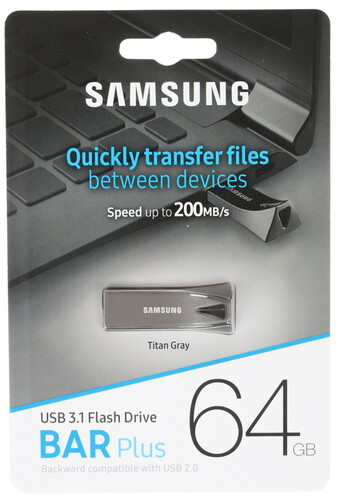 Купить Память USB Flash 64 ГБ Samsung BAR Plus [MUF-64BE4/APC] в интернет-магазине DNS. Характеристики, цена Samsung BAR Plus | 1244173.