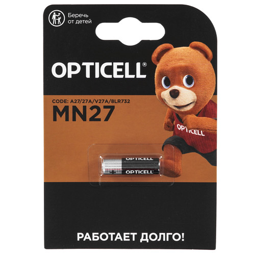 Купить Батарейка Opticell Specialty A27 (LR27/MN27/8LR732) в интернет-магазине DNS. Характеристики, цена Opticell Specialty | 5487331.