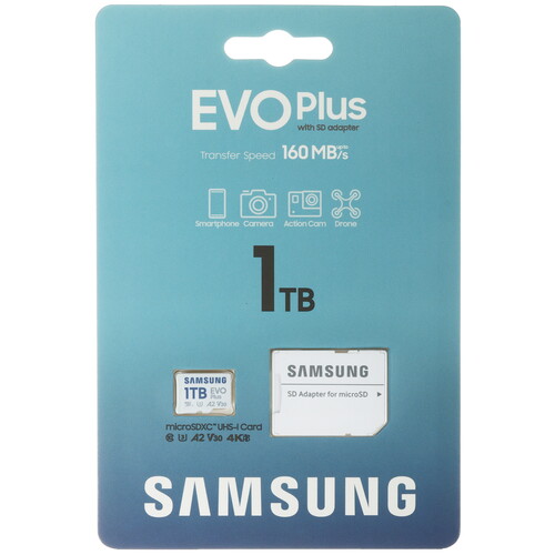 Купить Карта памяти Samsung EVO Plus microSDXC 1024 ГБ [MB-MC1T0SA/APC] в интернет-магазине DNS. Характеристики, цена  | 5484853.