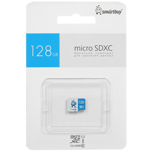 Купить Карта памяти Smartbuy microSDXC 128 ГБ [SB128GMSDU1BLUE00] в интернет-магазине DNS. Характеристики, цена  | 5929228.