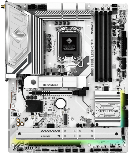 Купить Материнская плата ASRock B860 Steel Legend WiFi в интернет-магазине DNS. Характеристики, цена ASRock B860 Steel Legend WiFi | 9234043.