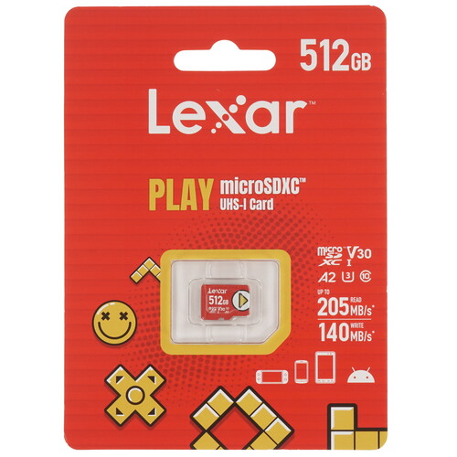 Купить Карта памяти Lexar PLAY microSDXC 512 ГБ [LMSPLAY512G-BNSNG] в интернет-магазине DNS. Характеристики, цена  | 9262226.