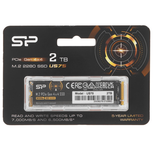 Купить 2000 ГБ M.2 NVMe накопитель Silicon Power US75 [SP02KGBP44US7505] в интернет-магазине DNS. Характеристики, цена Silicon Power US75 | 5452786.