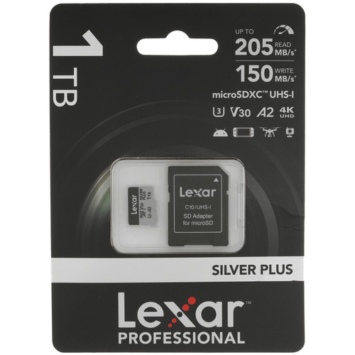 Купить Карта памяти Lexar Professional Silver Plus microSDXC 1000 ГБ [LMSSIPL001T-BNANG] в интернет-магазине DNS. Характеристики, цена  | 5668586.