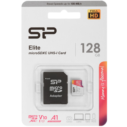 Купить Карта памяти Silicon Power Elite Colorful microSDXC 128 ГБ [SP128GBSTXBV1V20SP] в интернет-магазине DNS. Характеристики, цена  | 9310461.