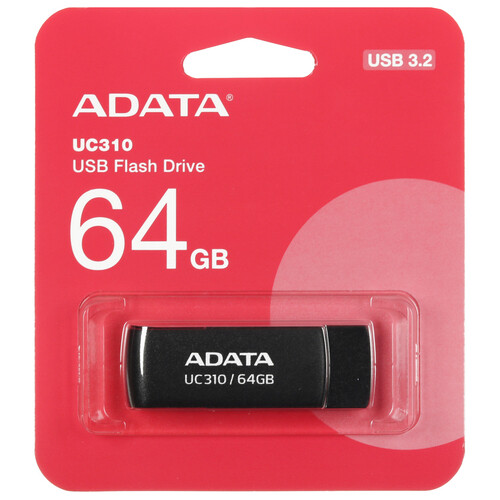 Купить Память USB Flash 64 ГБ A-Data UC310 [UC310-64G-RBK] в интернет-магазине DNS. Характеристики, цена A-Data UC310 | 5444801.