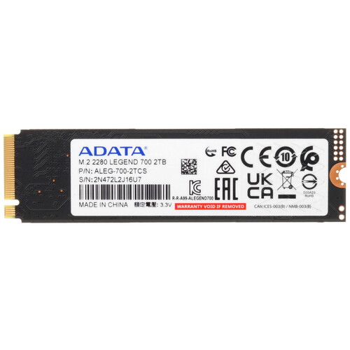 Купить 2000 ГБ M.2 NVMe накопитель ADATA LEGEND 700 [ALEG-700-2TCS] в интернет-магазине DNS. Характеристики, цена ADATA LEGEND 700 | 5449365.