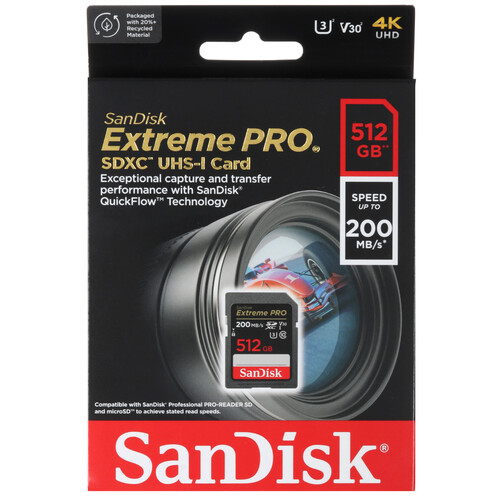 Купить Карта памяти SanDisk Extreme Pro SDXC 512 ГБ [SDSDXXD-512G-GN4IN] в интернет-магазине DNS. Характеристики, цена  | 9102927.