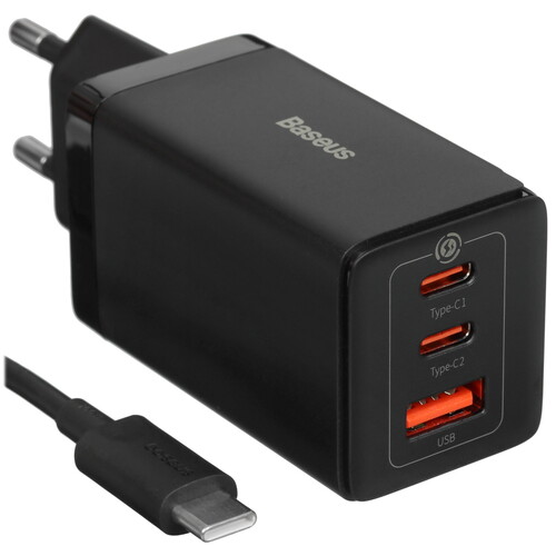 Купить Сетевое зарядное устройство Baseus GaN5 Pro 2C+U черный в интернет-магазине DNS. Характеристики, цена Baseus GaN5 Pro 2C+U | 5495776.
