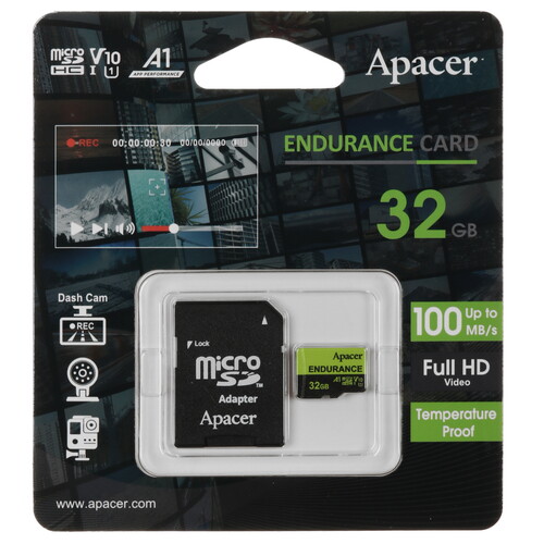 Купить Карта памяти Apacer microSDHC 32 ГБ [AP32GEDM0D05-R] в интернет-магазине DNS. Характеристики, цена  | 5456924.