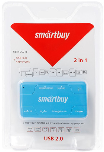 Купить Кард-ридер Smartbuy 750 в интернет-магазине DNS. Характеристики, цена Smartbuy 750 | 9221413.