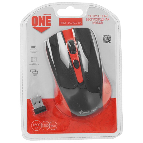 Купить Мышь беспроводная Smartbuy ONE 352 [SBM-352AG-RK] красный в интернет-магазине DNS. Характеристики, цена Smartbuy ONE 352 | 9190257.
