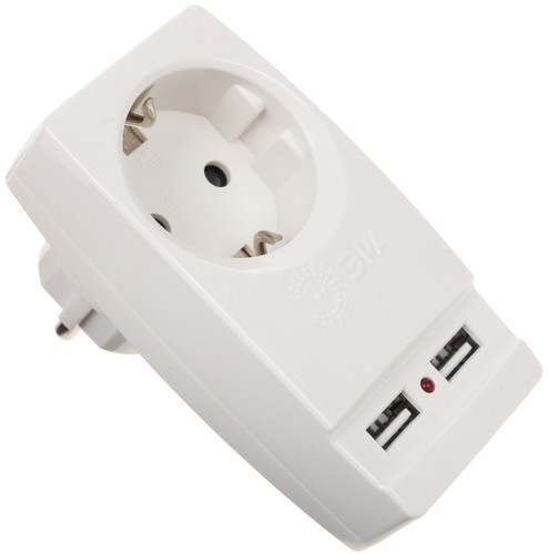 Купить Адаптер питания ЭРА SP-1e-USB-W белый в интернет-магазине DNS. Характеристики, цена ЭРА SP-1e-USB-W | 1250777.