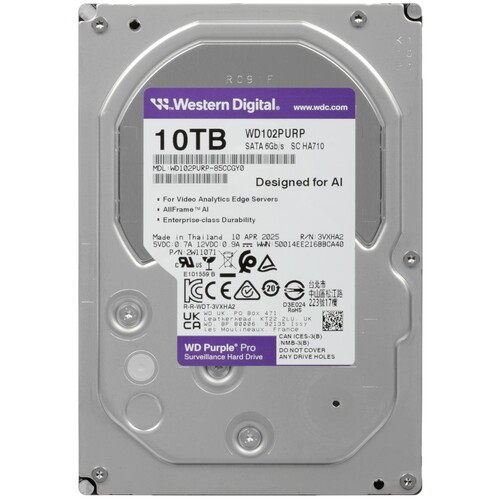 Купить 10 ТБ Жесткий диск WD Purple Pro [WD102PURP] в интернет-магазине DNS. Характеристики, цена WD Purple Pro | 5622194.