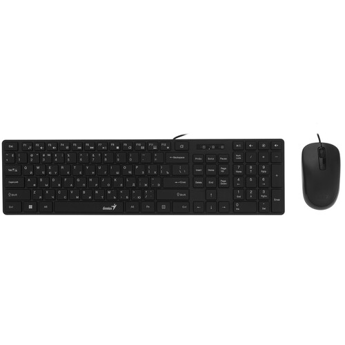 Купить Клавиатура+мышь  проводная  Genius SlimStar C126 черный в интернет-магазине DNS. Характеристики, цена Genius SlimStar C126 | 9140234.
