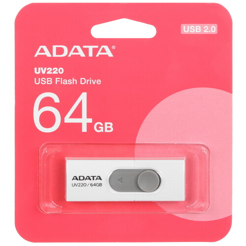 Купить Память USB Flash 64 ГБ A-Data UV220 [AUV220-64G-RWHGY] в интернет-магазине DNS. Характеристики, цена A-Data UV220 | 5450132.