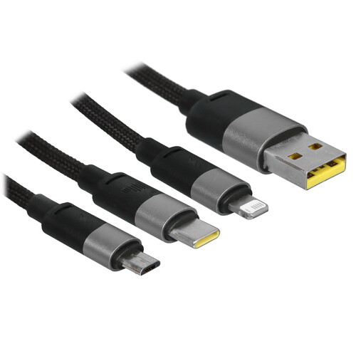 Купить Кабель Baseus Lightning 8-pin, micro USB-B, USB Type-C - USB Type-A черный 1.5 м в интернет-магазине DNS. Характеристики, цена Baseus StarSpeed | 5627747.