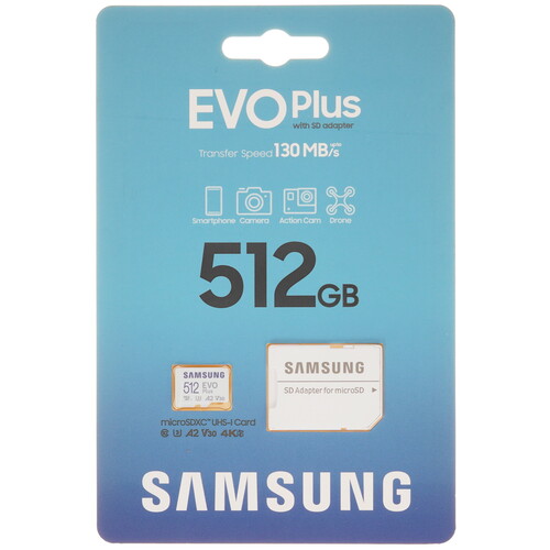 Купить Карта памяти Samsung EVO Plus microSDXC 512 ГБ [MB-MC512KA/KR] в интернет-магазине DNS. Характеристики, цена  | 5456340.