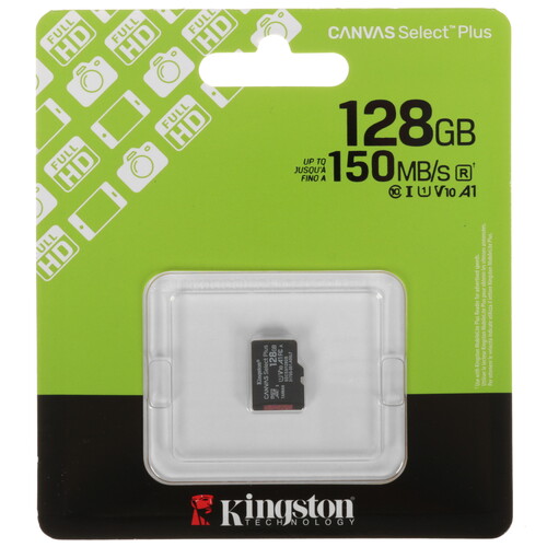 Купить Карта памяти Kingston microSDXC 128 ГБ [SDCS3/128GBSP] в интернет-магазине DNS. Характеристики, цена  | 5634467.