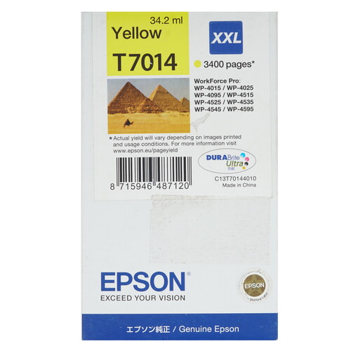 Купить Картридж Epson T701 XXL желтый в интернет-магазине DNS. Характеристики, цена Epson T701 XXL | 0158391.