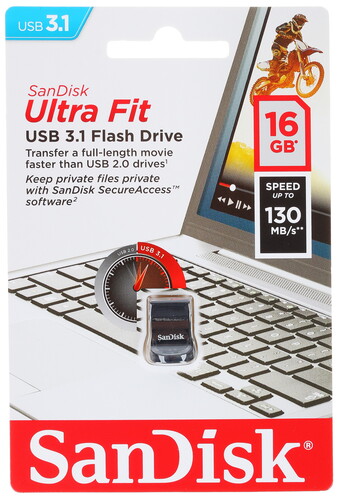 Купить Память USB Flash 16 ГБ SanDisk Ultra Fit [SDCZ430-016G-G46] в интернет-магазине DNS. Характеристики, цена SanDisk Ultra Fit | 1240240.