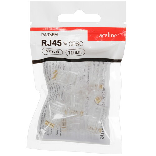 Купить Коннектор RJ45  Aceline AcRJ45610 в интернет-магазине DNS. Характеристики, цена Aceline AcRJ45610 | 9084935.