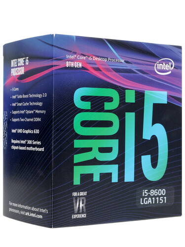 Купить Процессор Intel Core i5-8600 3.1/4.3GHz, 6C/6T, 9Mb L3, DDR4-2666, GPU UHD 630, TDP-65W, LGA1151-v2, BOX [BX80684I58600] в интернет-магазине DNS. Характеристики, цена Intel Core i5-8600 | 1212355.