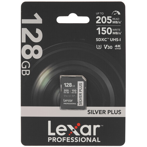 Купить Карта памяти Lexar Professional Silver Plus SDXC 128 ГБ [LSDSIPL128G-BNNNG] в интернет-магазине DNS. Характеристики, цена  | 9194495.