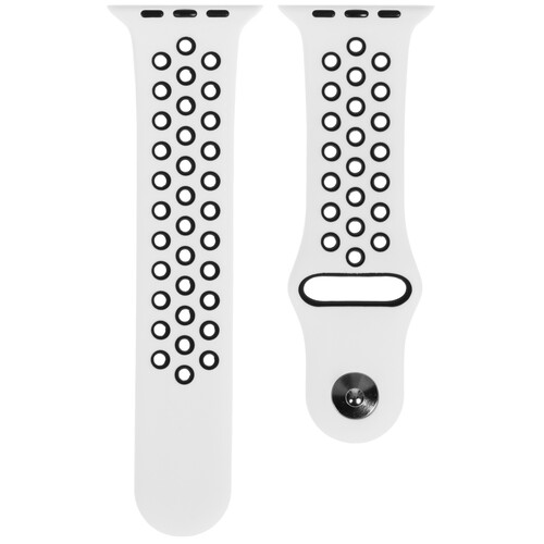 Купить Ремешок Aceline для Apple Watch 42/ 44/ 45mm белый/черный в интернет-магазине DNS. Характеристики, цена Aceline Sport Silicone | 5431122.